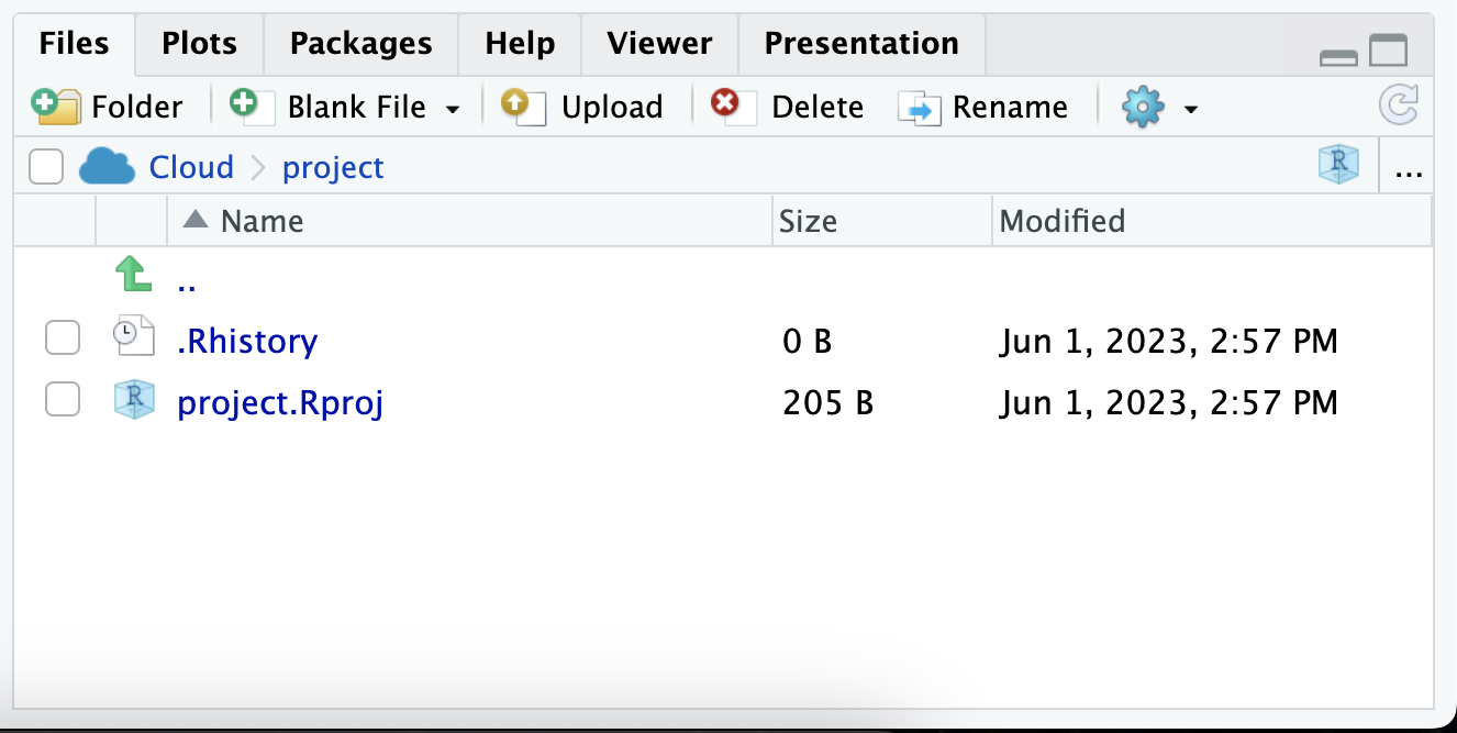 Files/Plots/Packages/Help Panel